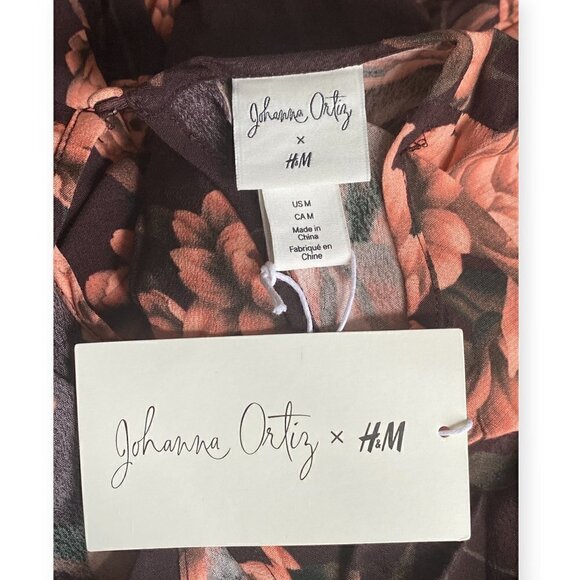 Johanna Ortiz x H&M Flounced Crepe Midi Dress, SIze M, - Picture 11 of 12